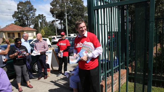 Blacktown Mayor Stephen Bali at Doonside High School on election day