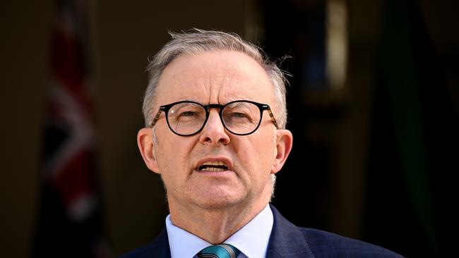 Prime Minister Anthony Albanese announced a historic energy industry intervention on December 9. Picture: AAP Image Dan Himbrechts