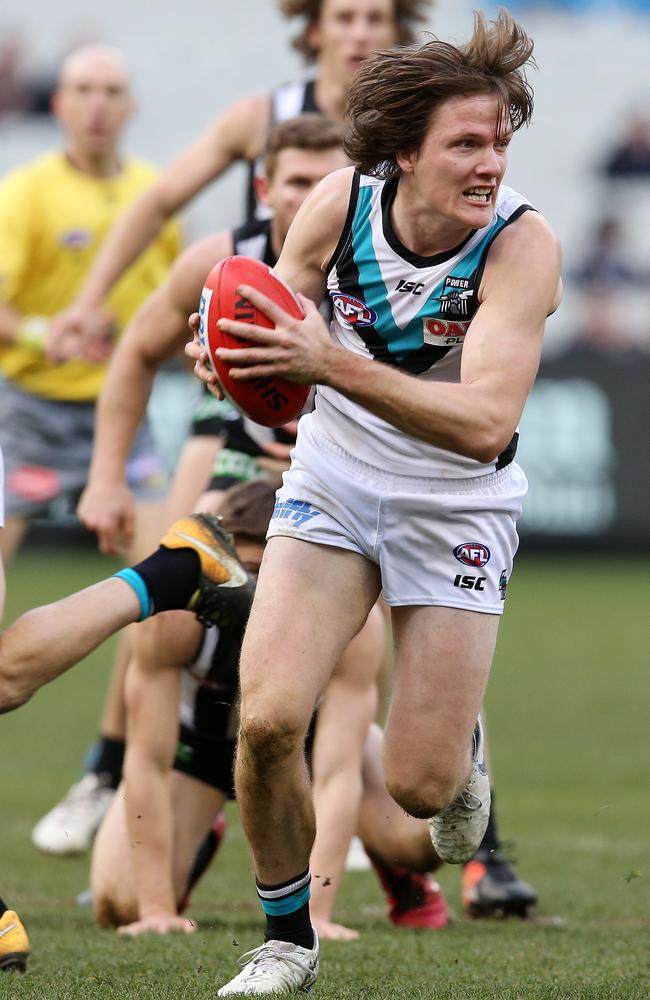 In-demand Port Adelaide wingman Jared Polec is unlikely to re-sign with the power. Picture: Michael Klein