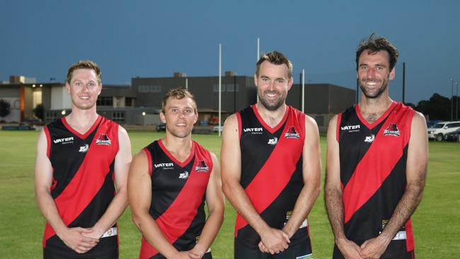 Kadina star Jayson Manners (second from left) remains among the best players in the YPFL. Picture: Kadina Football Club