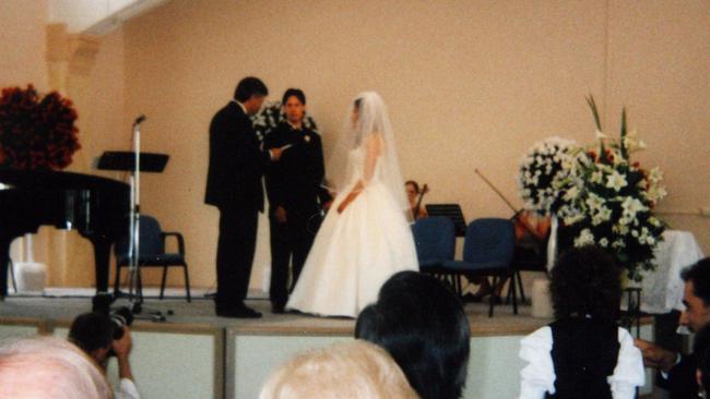 The Azariahs’ wedding ceremony, presided over by Agape Ministries leader Rocco Leo. Source: Supplied.