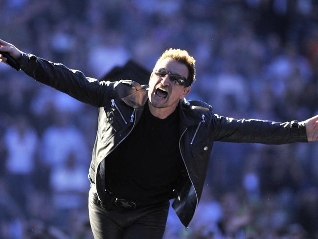Day job: Bono on the 360 tour in 2010, which became the most successful of all time. Pic: AFP
