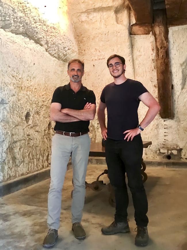 Château de Targé winemaker Paul Pisani-Ferry, right, with his father Edouard.