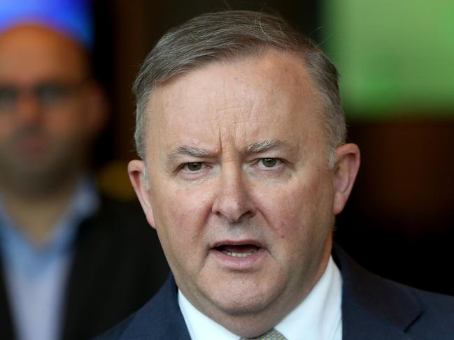 SYDNEY, AUSTRALIA - NewsWire Photos JULY 10: The Leader of the Australian Labor Party Anthony Albanese pictured speaking at a press conference at at Bankstown RSL, Bankstown, Sydney.Picture: NCA NewsWire / Damian Shaw
