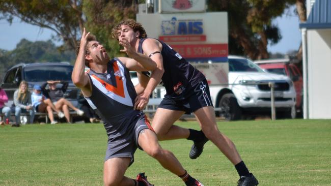 Josh Smithson in action for the Southern Mallee Suns in their trial match against Loxton North. Photo: Facebook.