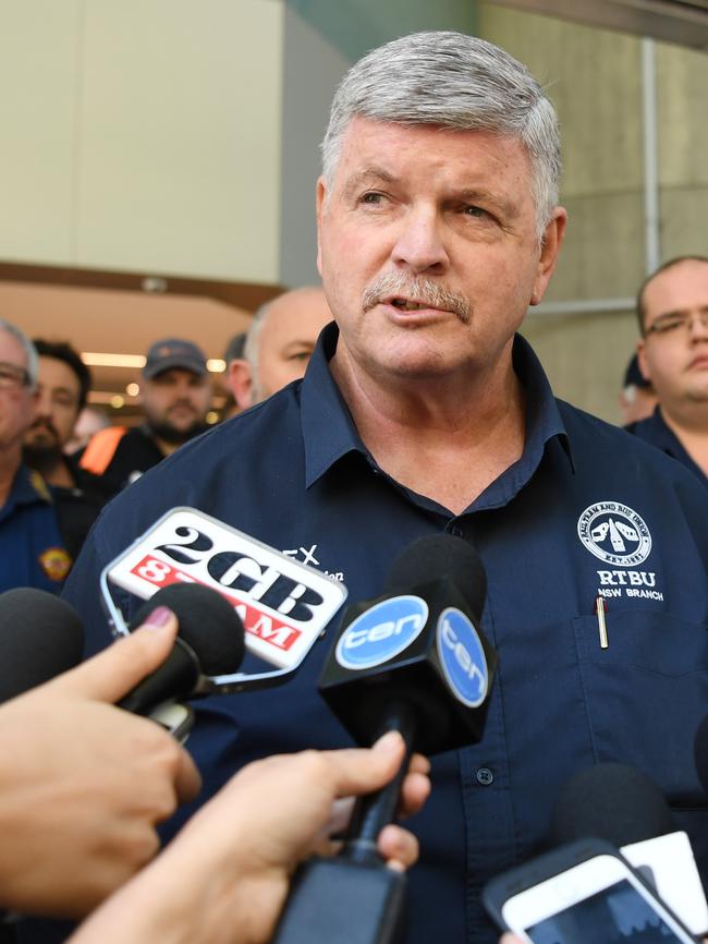 Unions NSW boss Mark Morey said the situation should have “never got” to this stage. Picture: AAP