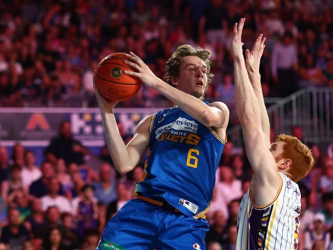 Brisbane left their first-half fightback to late in the proceedings. Picture: Chris Hyde/Getty Images