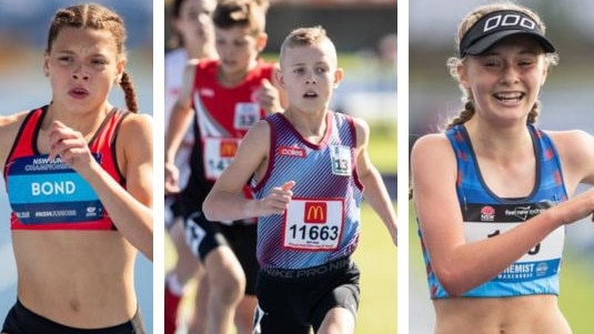 Young guns from NSW competing at the Australian Little Athletics meet.