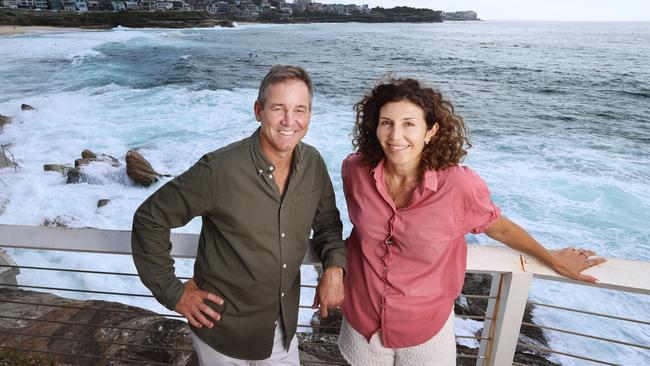 Airtree co-Founder Craig Blair and wife Melani at Bronte Beach. Picture: John Feder