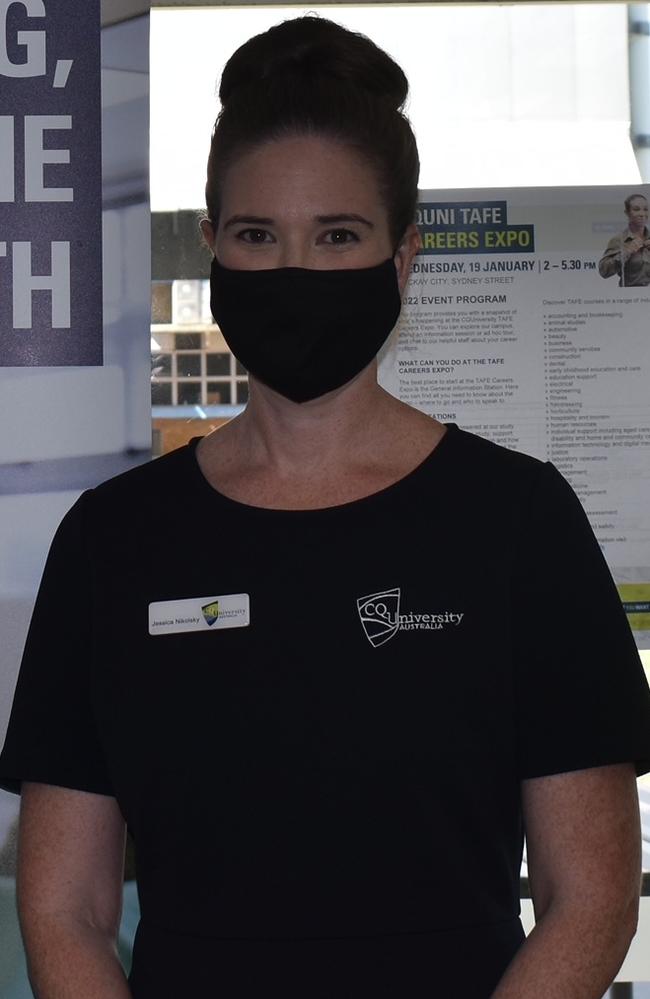 CQ University Diploma of Nursing teacher Jessica Nikolsky at CQ University TAFE Careers Expo Mackay. Ms Nikolsky has been teaching at CQU since 2007, and said spending time with the students and seeing them passionate about nursing is her favourite part of her job.Picture: Madeleine Graham