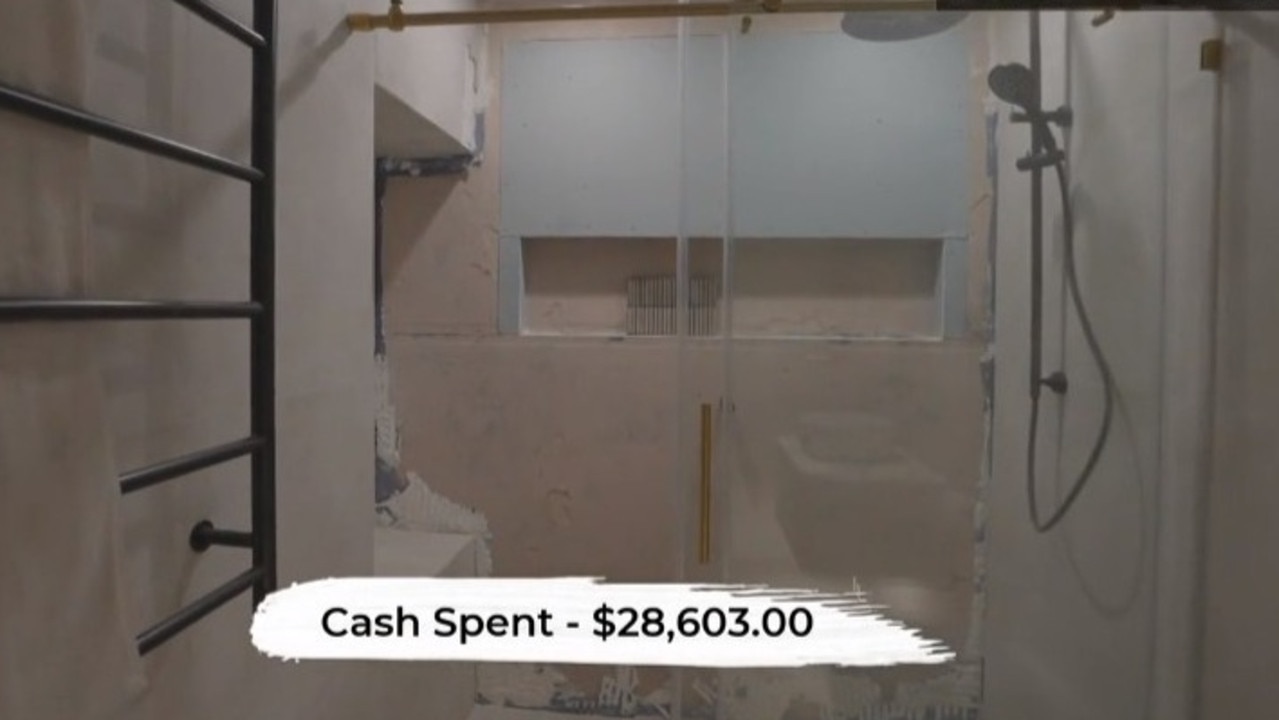 Kristy and Brett's unfinished bathroom … it’s a real fixer upper.