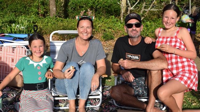 The Alison family enjoy their time at the 2023 Buderim Community Carols.