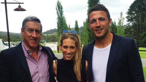 Mitch Hooke, Sam Burgess and Phoebe. Picture: Instagram