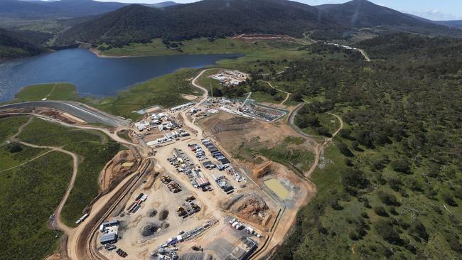 Snowy Hydro revealed on Monday that Florence had completed less than 250m of work at the under-construction hydro scheme since it resumed drilling in December. Picture: Alex Ellinghausen