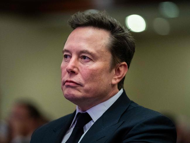 Elon Musk’s company recalled 1.85 million vehicles in July after an issue with the bonnets. Picture: Allison Robbert/Pool/AFP