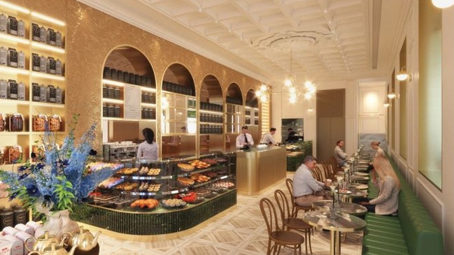 An artist’s impression of the new Hopetoun Tea Rooms on the corner of Bourke and McKillop streets.