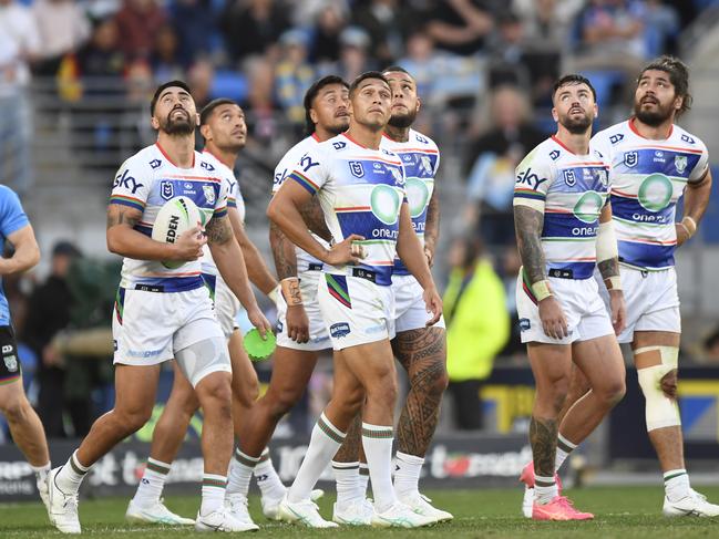 The Warriors will need to defy history to win the premiership in 2024, since no team who has conceded 50+ points in a season has ever won the comp. Picture: NRL Imagery