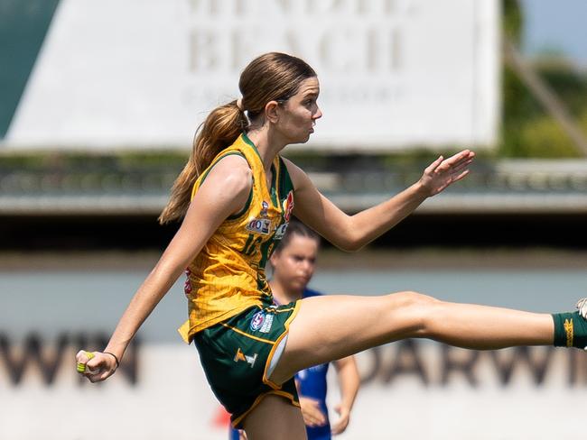 Ciaralii Parnell playing for St Mary's in the 2024-25 NTFL season. Picture: Jack Riddiford / AFLNT Media