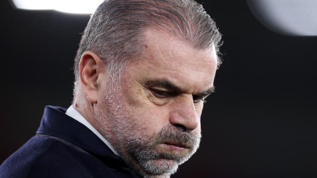 File Photo - Tottenham Hotspur Sack Manager Ange Postecoglou - SOUTHAMPTON, ENGLAND - DECEMBER 15: Ange Postecoglou, Manager of Tottenham Hotspur, reacts during the Premier League match between Southampton FC and Tottenham Hotspur FC at St Mary's Stadium on December 15, 2024 in Southampton, England. (Photo by Dan Istitene/Getty Images)