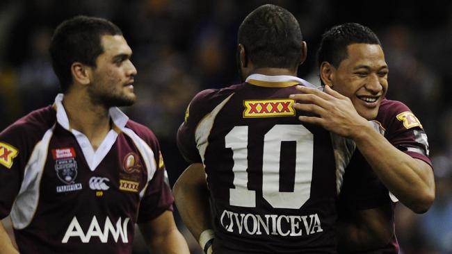 Petero Civoniceva and Israel Folau both represented Queensland in State of Origin.