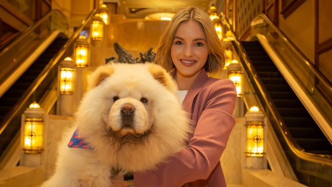 Olivia Rogers with her dog Ziggy. Picture: Darren McNamara