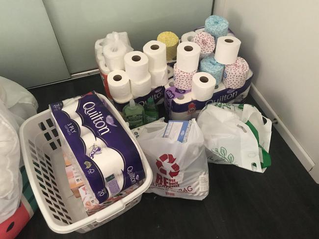 People are giving away toilet paper.