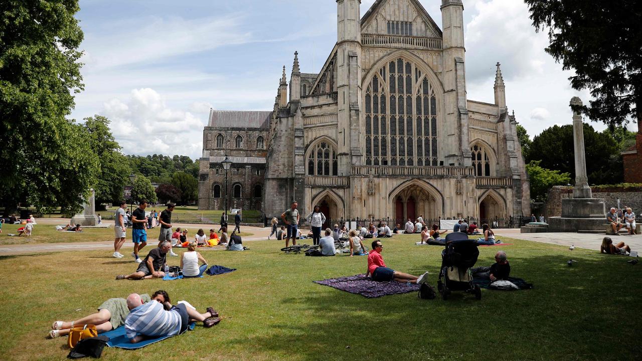 Gatherings of six people outdoors are allowed in the UK. Picture: Adrian Dennis/AFP