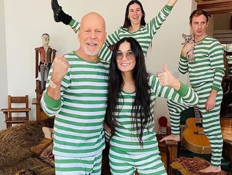 Bruce Willis and Demi Moore in lockdown. Picture: Instagram