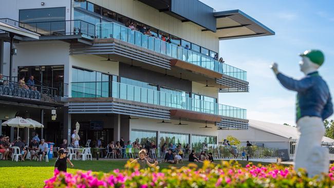 The Darwin Turf Club grandstand was a point of contention for some time. Picture: Che Chorley