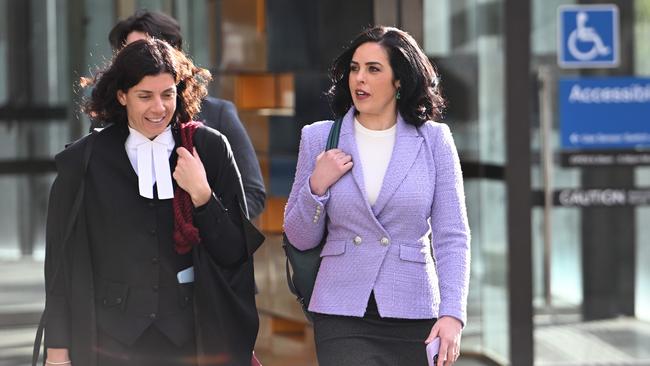 Moira Deeming leaving Federal Court on Monday. Picture: Josie Hayden