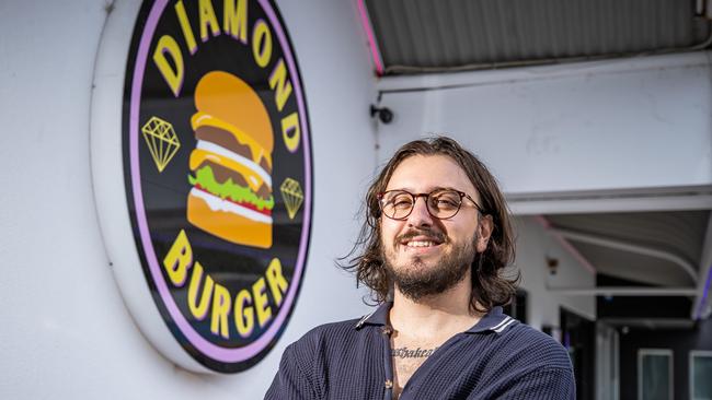 Owner Josh Rivers at his new Diamond Burger joint, on February 1st, 2023, in Glenunga.Picture: Tom Huntley