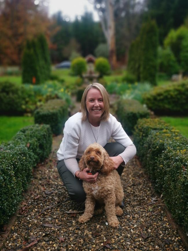 Furry friend: Sarah Williamson with Molly. Picture: Kirrily Carberry