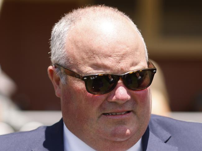 NEWCASTLE, AUSTRALIA - NOVEMBER 12: Brad Widdup looks on after winning race 1 the Nzb Airfreight Max Lees Classic with Fire Lane during Racing at Newcastle Racecourse on November 12, 2022 in Newcastle, Australia. (Photo by Mark Evans/Getty Images)