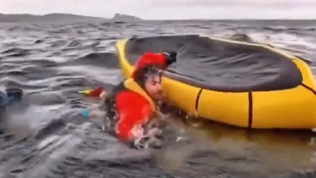 A kayaker in Chilean Patagonia had a heart-stopping encounter when a humpback whale briefly swallowed him before swiftly spitting him back out. Picture X