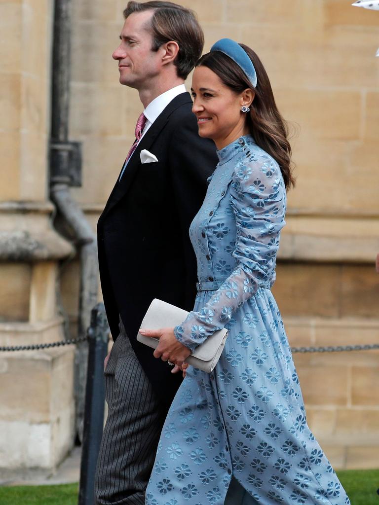 Pippa Middleton, who previously dated Thomas Kingston, also attended the wedding with her husband James Matthews. Picture: Frank Augstein/AFP