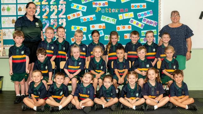 St Joseph's Primary School Prep Teacher: Mrs Jean Geiger, Teacher Assistant: Mrs Lyn Harris Back Row: Hudson Turner, Archer Kennedy, Lucas McDermott, Oscar Angus, Arya Stevens, Albie Klemen, Leo Roulston, Ned Pertsch, Charlie Corry Middle Row: Seth Hale, Laci Shannon, Natalie Gardiner, Theo Little, Enzo Bianchi, Keeley Haynes Front Row: Andy Bourke, Koda Trevethan, Harvey Skipper, Abi Hardwick, Georgia Eggins, Katelyn Single, Billy Webster Picture: Michaela Harlow