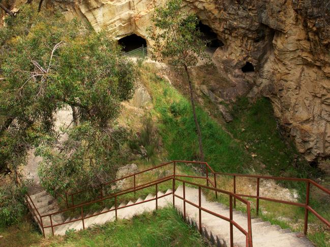 B01JJ9 A stairway Leading down to the bottom of an old Mine.. Image shot 2007. Exact date unknown.