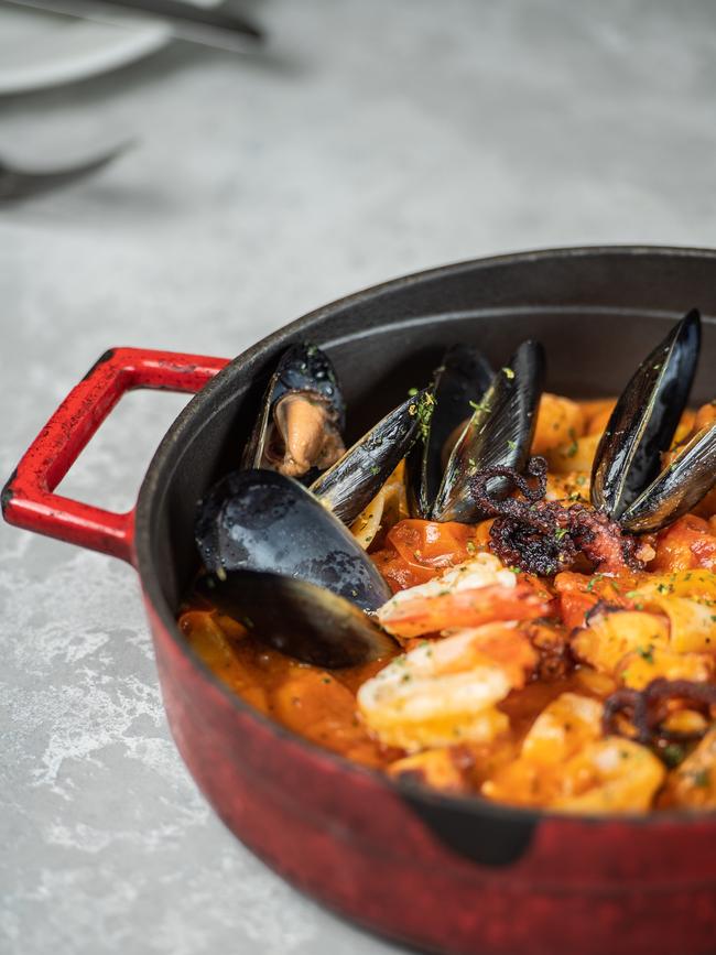 Seafood gnocchi at Massimo restaurant in Brisbane. Picture: Brad Fleet