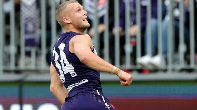 Brett Bewley in action for Fremantle.