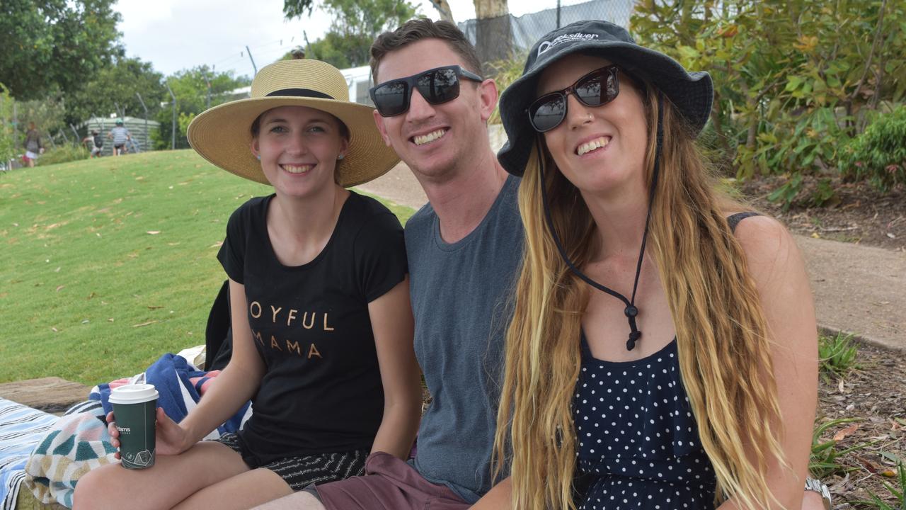 Hannah, Ben and Jess Ayling in Cotton Tree Park, Maroochydore for Boxing Day. Picture: Sam Turner