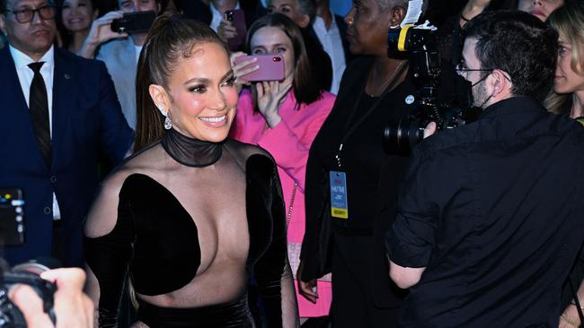 The singer-actress said she was “nervous” about the premiere. Picture: AFP