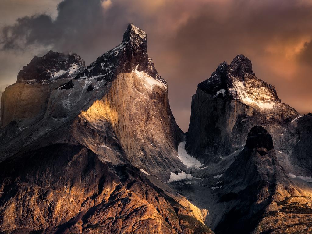 ‘The Horns at sunrise’ ... I took this photo in Torres del Paine National Park in Chile’s Patagonia region in Feb 2017, I came to this secluded viewpoint in early morning, I was fortunate to get pretty amazing weather.The sunshine shined the famous Cuernos del Paine peaks, they looked magnificent and incredible. Picture: Vincent Chen, China, Entry, Open, Landscape and Nature (2018 Open competition), 2018 Sony World Photography Awards