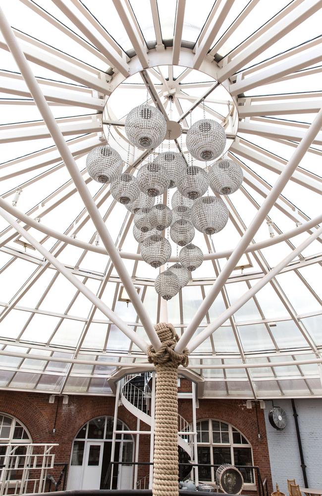 The party room dripping with diamond chandeliers. Picture: AnnaKunstPhotography / BNPS / Picture Media