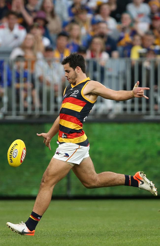 Essendon goalkicking champion Matthew Lloyd has rated Darcy Fogarty one of the best kicks he’s seen in the past decade. Picture: Paul Kane/Getty Images