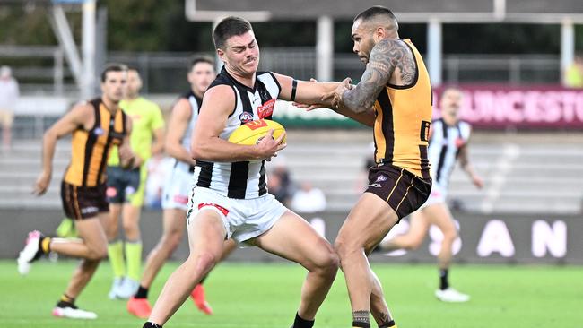 Josh Carmichael is the latest player to go down with a concussion injury. Picture: Getty Images