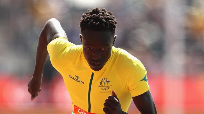 GOLD COAST, AUSTRALIA - APRIL 10:  Joseph Deng of Australia competes in the Men's 800 metres heats during the Athletics on day six of the Gold Coast 2018 Commonwealth Games at Carrara Stadium on April 10, 2018 on the Gold Coast, Australia.  (Photo by Ryan Pierse/Getty Images)