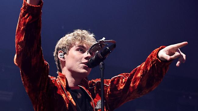 NEW YORK, NEW YORK - DECEMBER 13: The Kid LAROI performs on stage during iHeartRadio z100's Jingle Ball 2024 Presented By Capital One at Madison Square Garden on December 13, 2024 in New York City. (Photo by Theo Wargo/Getty Images for iHeartRadio)