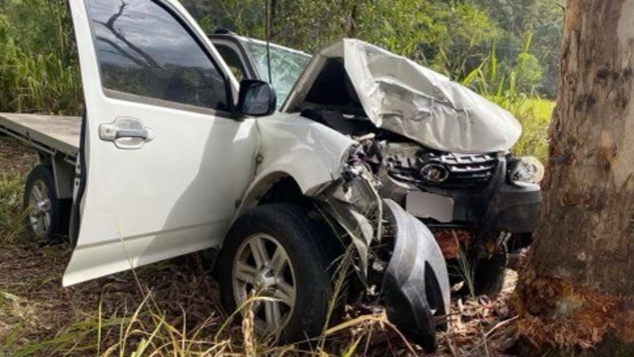 A 44-year-old Ipswich man was flown to hospital after his car collided with a tree in the Sunshine Coast hinterland on July 12.