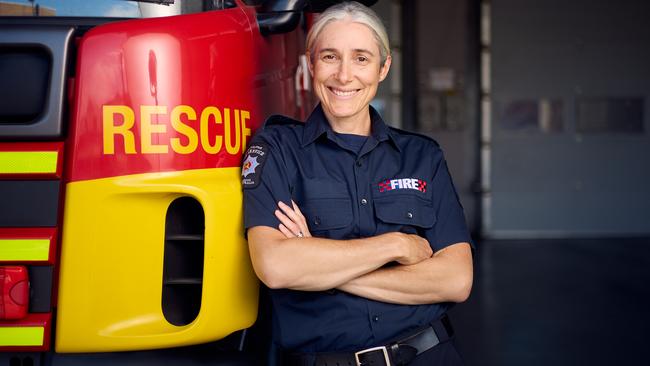 Firefighter Genevieve Rueger at Beulah Park MFS station. Picture: Matt Loxton