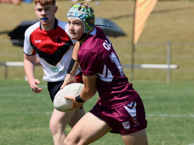 Queensland Maroons Charlie Webb came off the bench in the side’s Under-15 grand final last year, this year he starts at halfback. Picture: nashyspix.com